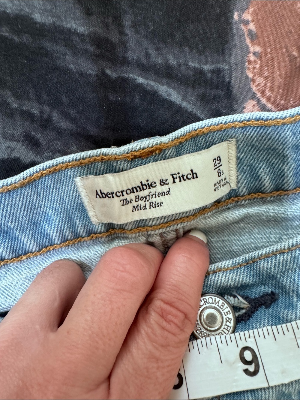 Abercrombie & Fitch Light Blue Distressed Boyfriend Jeans - Picture 7 of 7